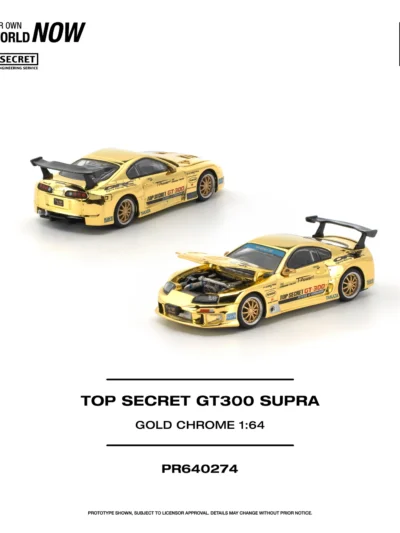 PR640274 POPRACE 1:64 TOP SECRET GT300 SUPRA - GOLD CHROME