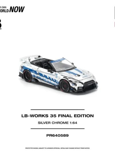 PR640589 POPRACE 1:64 LB-WORKS 35 FINAL EDITION SILVER CHROME (NEW TOOLING)