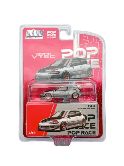 POPRACE x Enigma 1:64 PRE018 PANDEM CIVIC EG6 RAW METAL