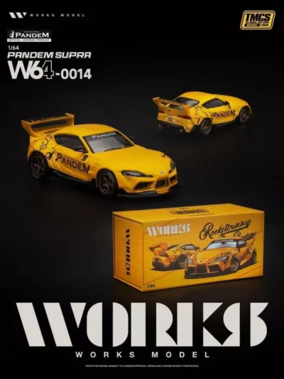WORKS MODEL 164 TOYOTA SUPRA PANDEM #9 – YELLOW (TMCS 2026 EXCLUSIVE) – W64-0014