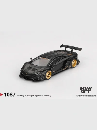 MINI GT 1:64 MGT01087 LB★WORKS LAMBORGHINI AVENTADOR LIMITED EDITION MATTE BLACK