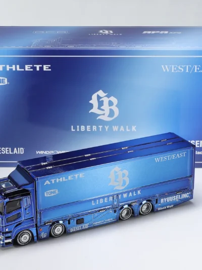 GCD 164 LBWK MITSUBISHI FUSO SUPER GREAT TRANSPORT TRUCK CHROME BLUE APA XPO EXCLUSIVE