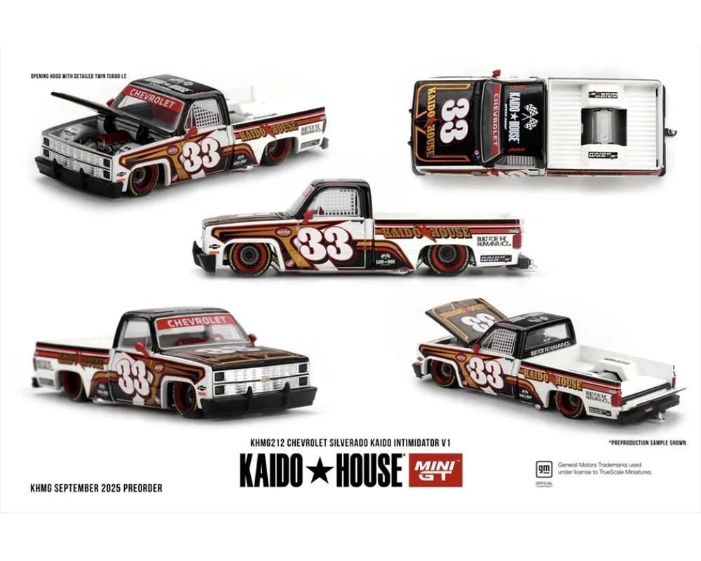 KHMG212 KAIDO HOUSE X MINI GT 1:64 CHEVROLET SILVERADO KAIDO INTIMIDATOR V1