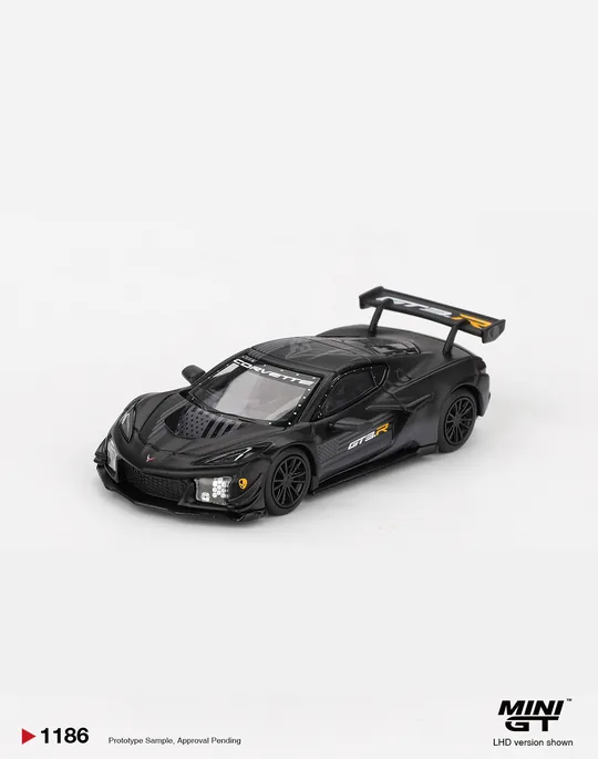 MINI GT 1:64 MGT01186 CHEVROLET CORVETTE Z06 GT3.R ROAD AMERICA TEST CAR 2025 BLACK - Image 2