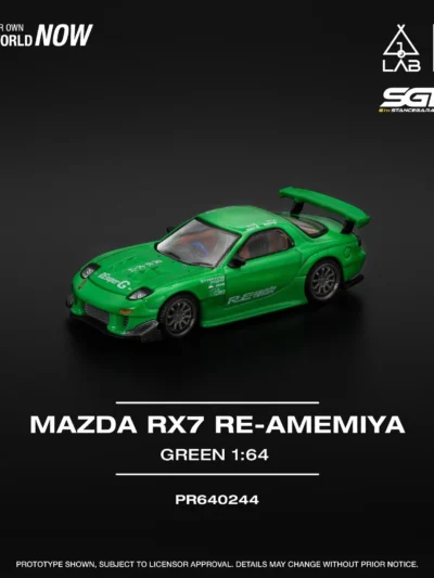 POPRACE 1:64 MAZDA PR640244 RX-7 RE-AMEMIYA GREEN SGTVI TAIWAN EVENT EDITION