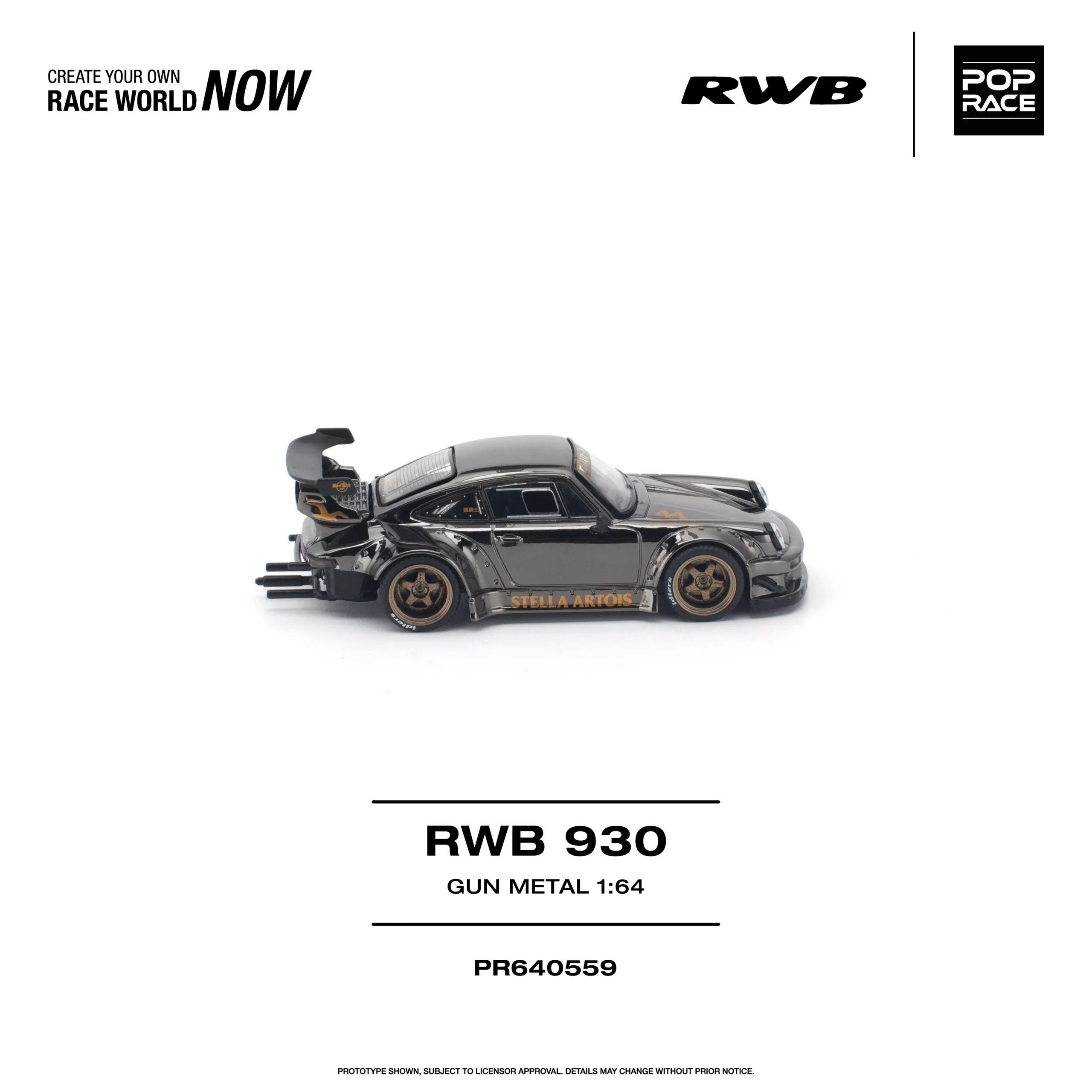 PR640559 POPRACE 1:64 RWB 930 GUN METAL