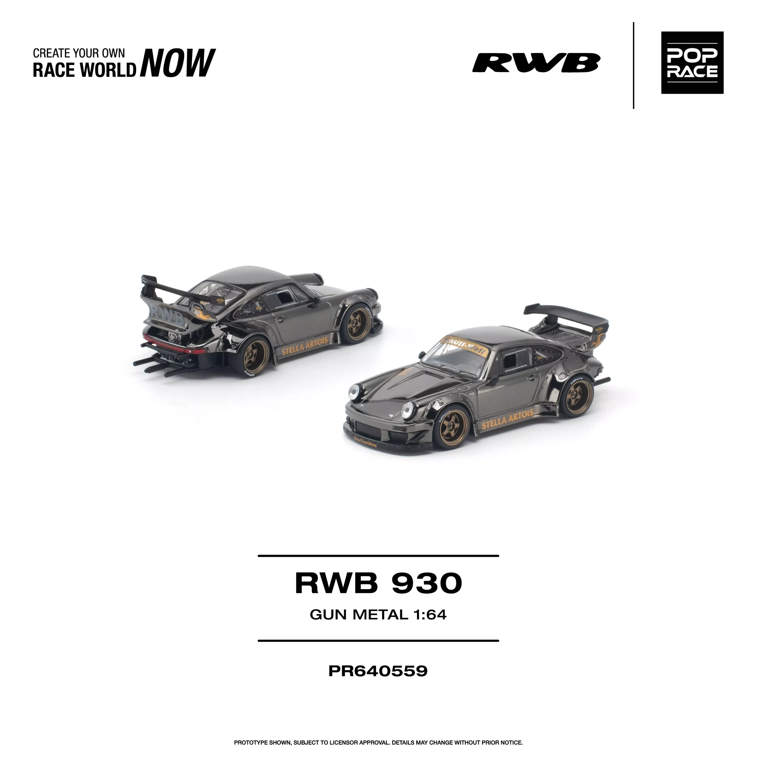 PR640559 POPRACE 1:64 RWB 930 GUN METAL