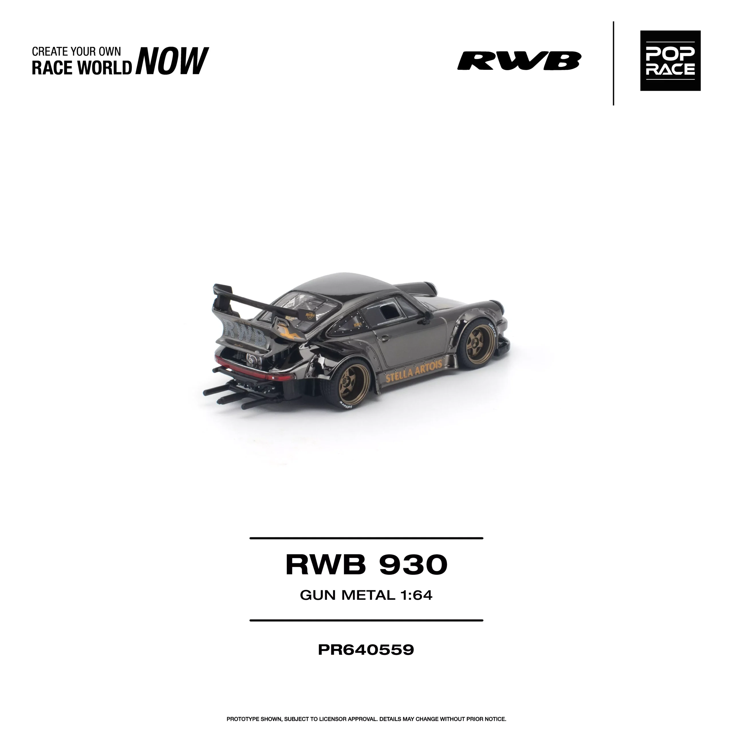 PR640559 POPRACE 1:64 RWB 930 GUN METAL - Image 2