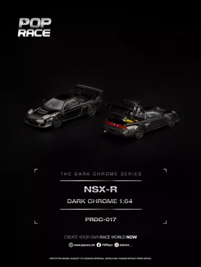PRDC017 POPRACE 164 HONDA NSX-R DARK CHROME