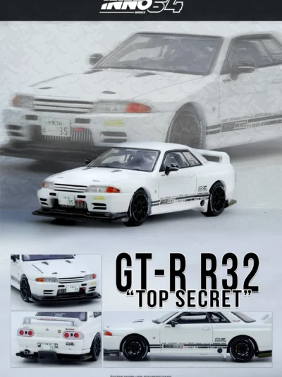 INNO64 1:64 NISSAN TOP SECRET VR32 GT-R WHITE