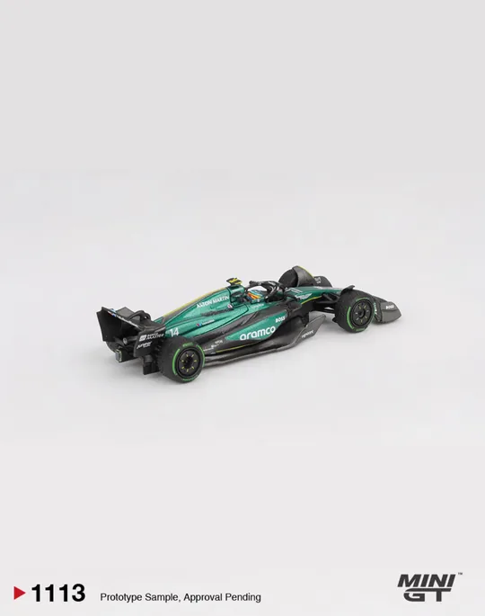 MINI GT 1:64 MGT01113 ASTON MARTIN AMR24 #14 FERNANDO ALONSO 2024 F1 CANADIAN GP - Image 3