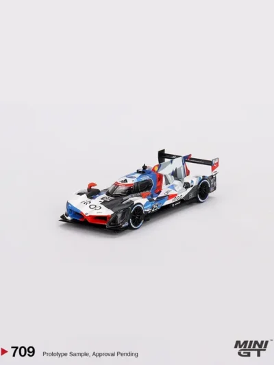 MGT0709 MINI GT 1:64 BMW M HYBRID V8 #25 BMW M TEAM RLL 2023 IMSA SEBRING 12 HRS 2ND PLACE