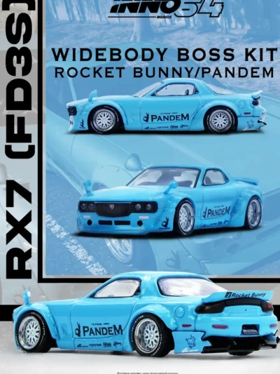 INNO64 1:64 PANDEM ROCKET BUNNY RX-7 (FD3S) TIFFANY BLUE