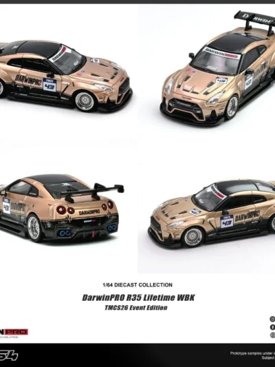 INNO64 × DARWINPRO 1:64 NISSAN GT-R R35 LBWK #43 ROSE GOLD – TMCS 2026 EVENT EDITION