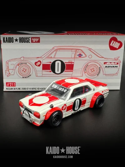 KAIDO HOUSE × MINI GT 1:64 KHMG211 NISSAN SKYLINE 2000GT-R (KPGC10) KAIDO WORKS V2