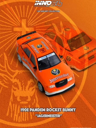 INNO64 1:64 Mercedes-Benz 190E Pandem Rocket Bunny Jägermeister
