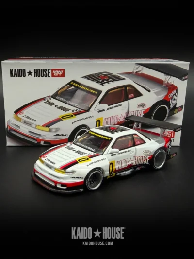 KAIDO HOUSE × MINI GT 1:64 KHMG251 NISSAN SILVIA S13-R CIRCUIT SPEC V1 WHITE