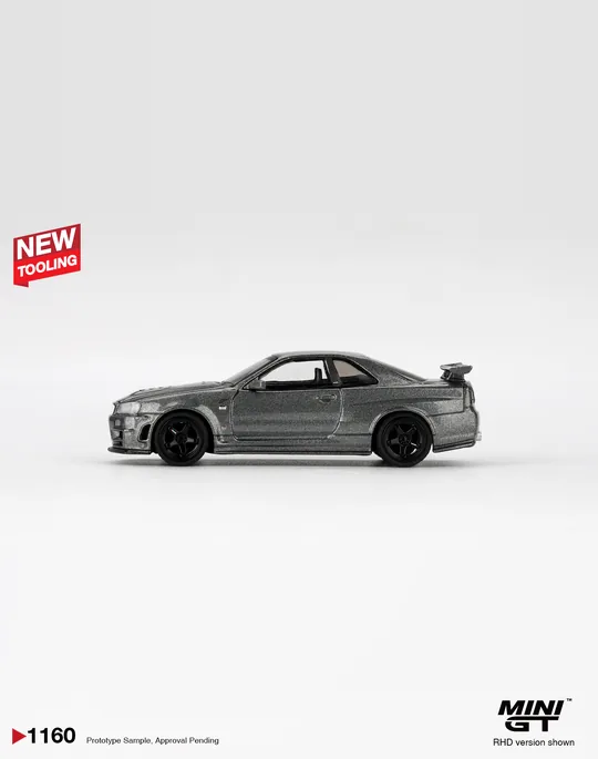 MINI GT 1:64 MGT01160 NISSAN SKYLINE GT-R DARK METAL GRAY (NISMO BNR34 CRS VERSION) - Image 3