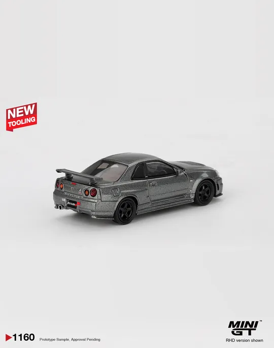 MINI GT 1:64 MGT01160 NISSAN SKYLINE GT-R DARK METAL GRAY (NISMO BNR34 CRS VERSION) - Image 4